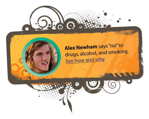 Alex Newham says No to smoking.